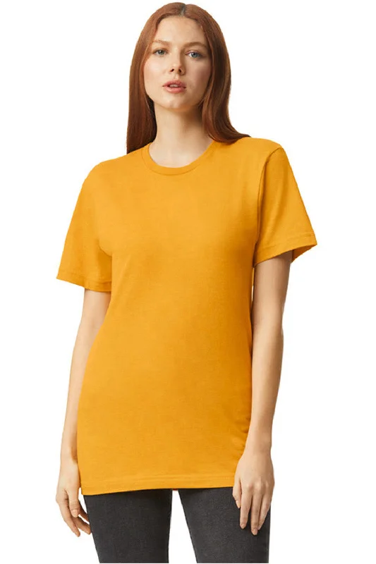 American Apparel Mens CVC Short Sleeve Crewneck T-Shirt - Heather Mustard Yellow