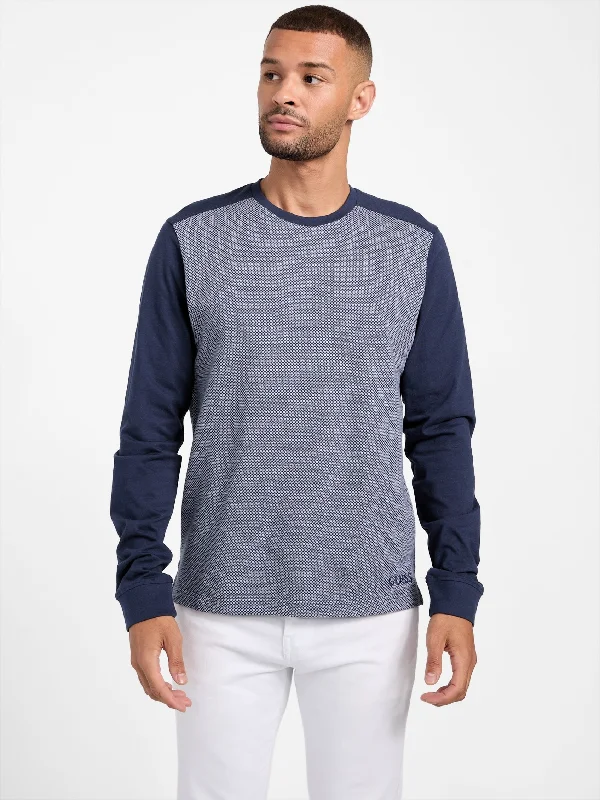 Asher Jacquard Long-Sleeve Tee