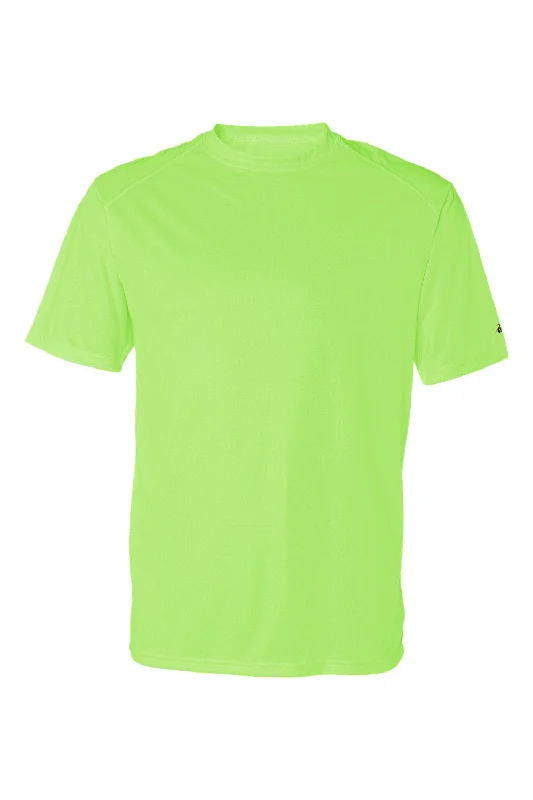 Badger Mens B-Core Moisture Wicking Short Sleeve Crewneck T-Shirt - Lime Green