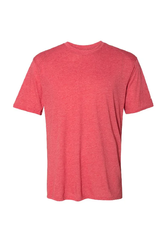 Badger Mens Performance Moisture Wicking Short Sleeve Crewneck T-Shirt - Heather Red