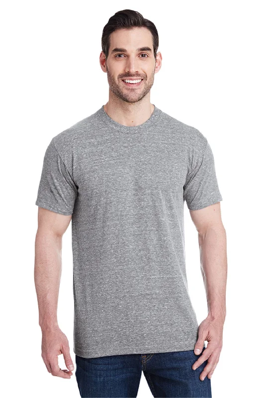 Bayside Mens USA Made Short Sleeve Crewneck T-Shirt - Athletic Grey