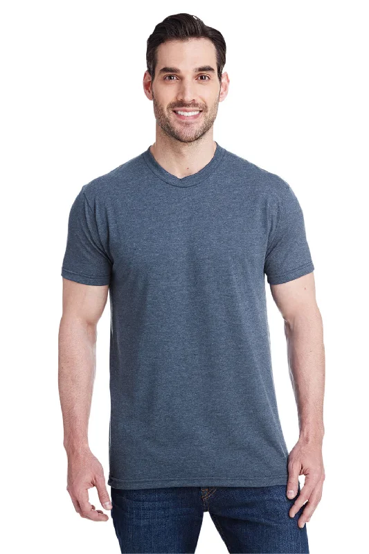 Bayside Mens USA Made Short Sleeve Crewneck T-Shirt - Dark Grey