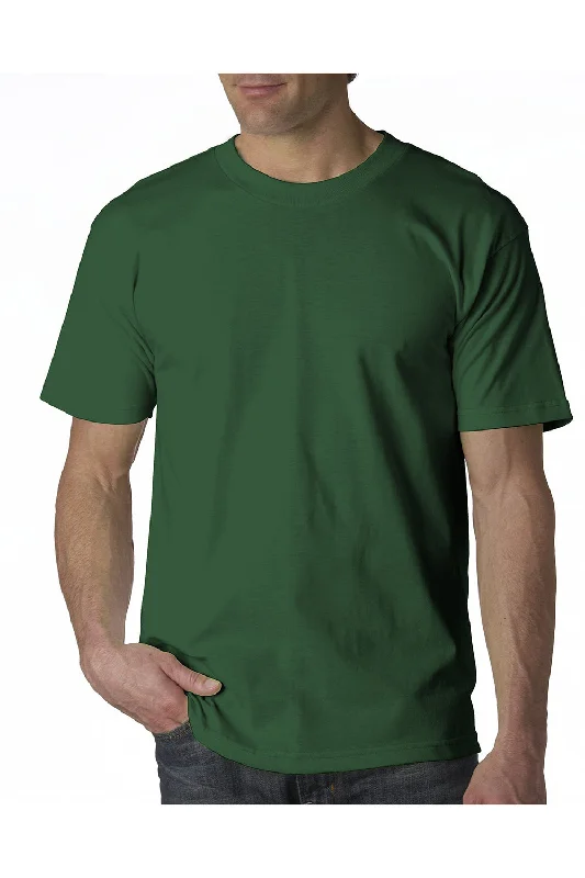 Bayside Mens USA Made Short Sleeve Crewneck T-Shirt - Forest Green