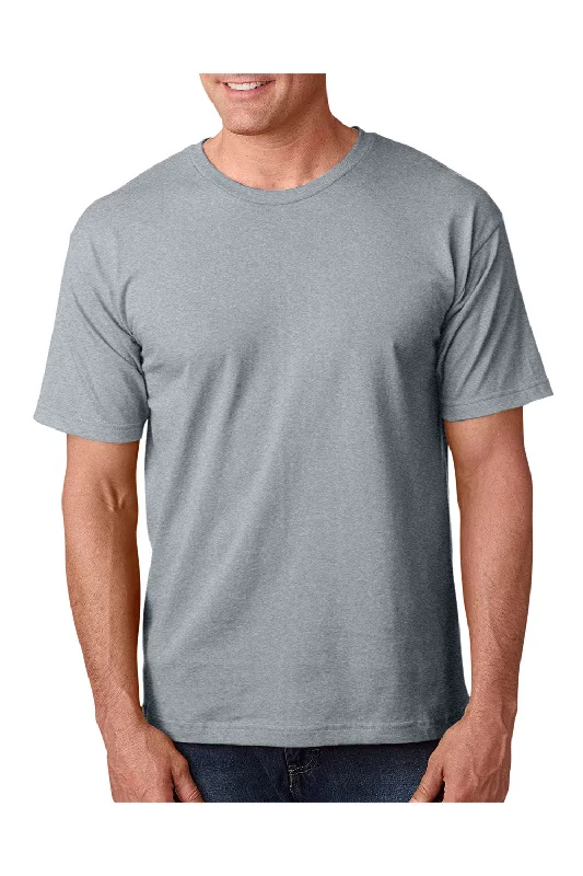 Bayside Mens USA Made Short Sleeve Crewneck T-Shirt - Dark Ash Grey