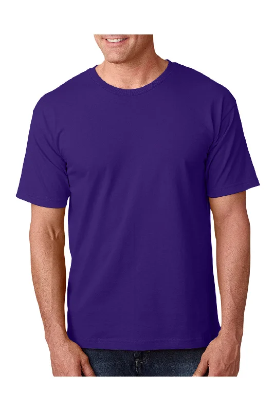 Bayside Mens USA Made Short Sleeve Crewneck T-Shirt - Purple