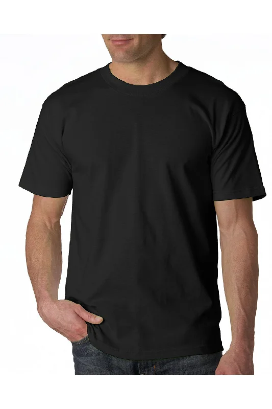 Bayside Mens USA Made Short Sleeve Crewneck T-Shirt - Black