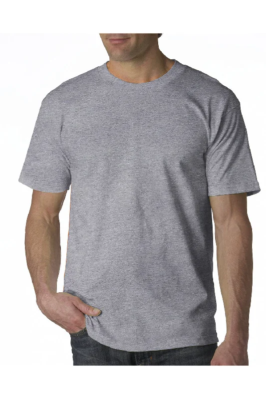 Bayside Mens USA Made Short Sleeve Crewneck T-Shirt - Dark Ash Grey