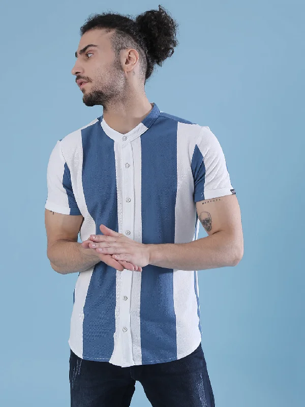 Campus Sutra Men Striped Casual Shirts