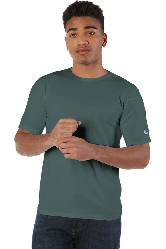 Champion Mens Garment Dyed Short Sleeve Crewneck T-Shirt - Cactus Green