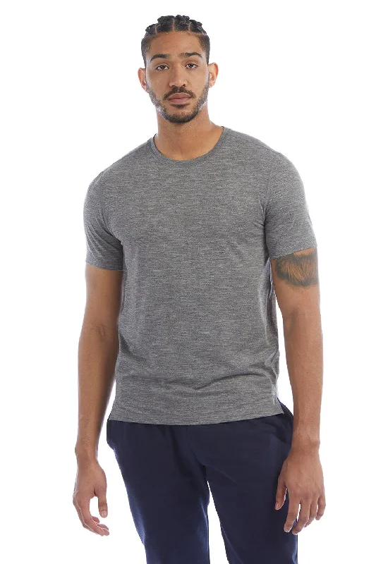 Champion Mens Odor Resistant Short Sleeve Crewneck T-Shirt - Heather Railroad Grey