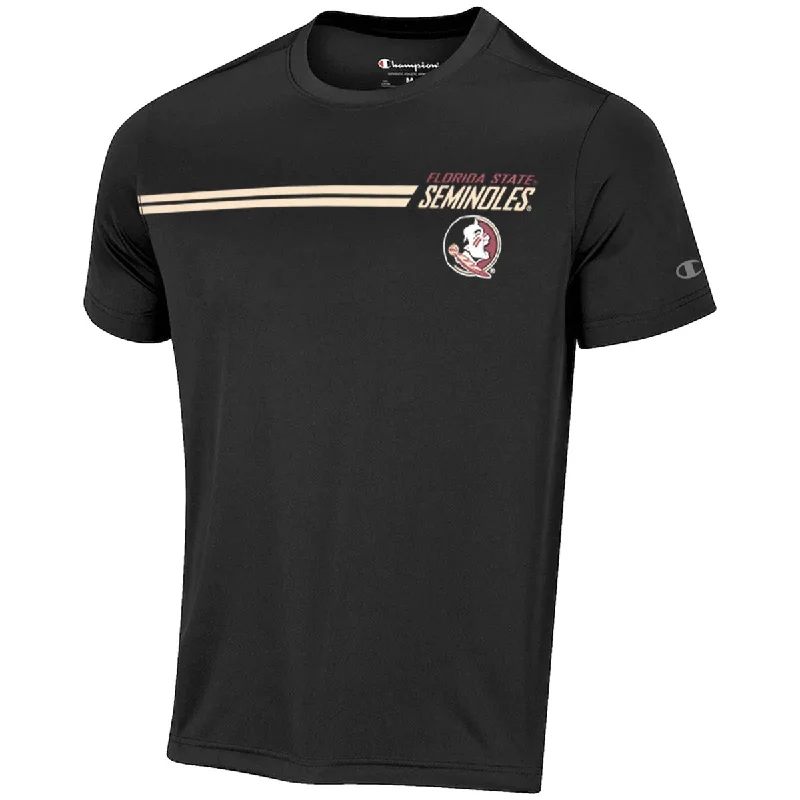 Champion Men's Florida State Seminoles/Seminole Logo Short Sleeve Performance T-shirt - Black