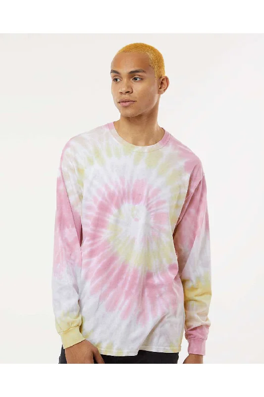 Colortone Mens Long Sleeve Crewneck T-Shirt - Desert Rose