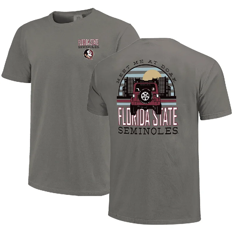 Image One Comfort Colors Adult/Unisex Meet Me at Doak Jeep Design Short Sleeve T-shirt - Grey