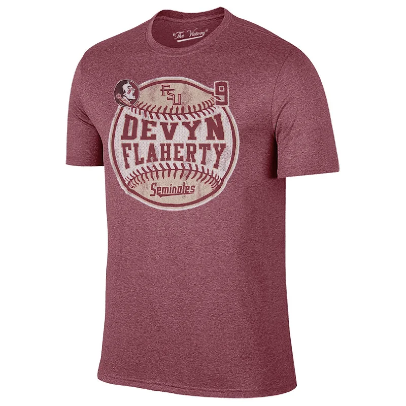 Retro Brand Devyn Flaherty #9 Softball T-shirt - Garnet