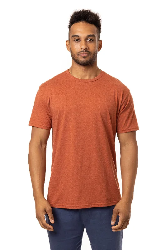 Econscious Mens Committed CVC Short Sleeve Crewneck T-Shirt - Heather Picante