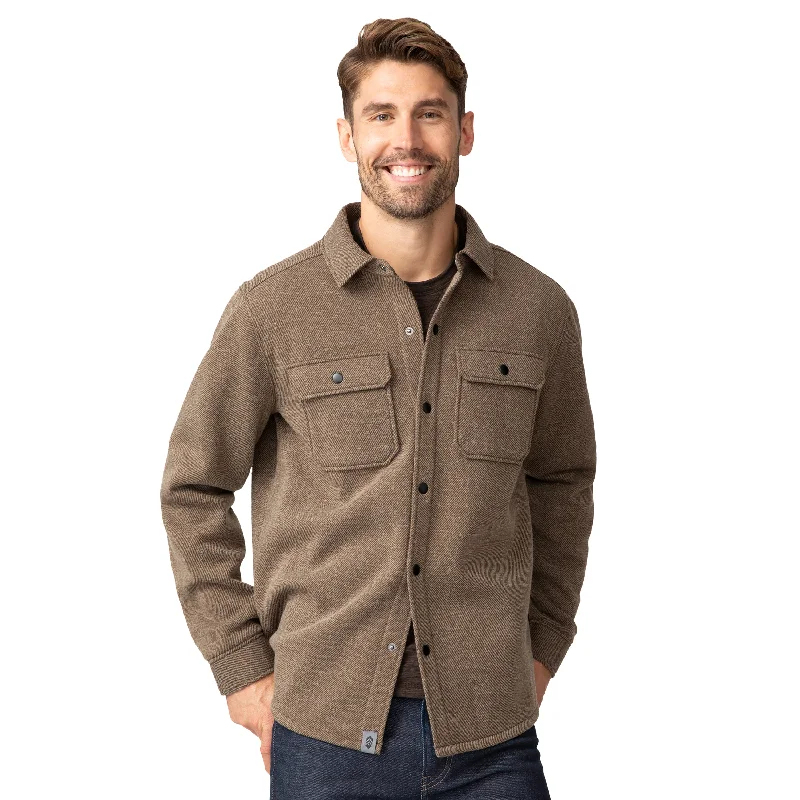 Free Country Men's Fleece Twill Snap Front Shirt