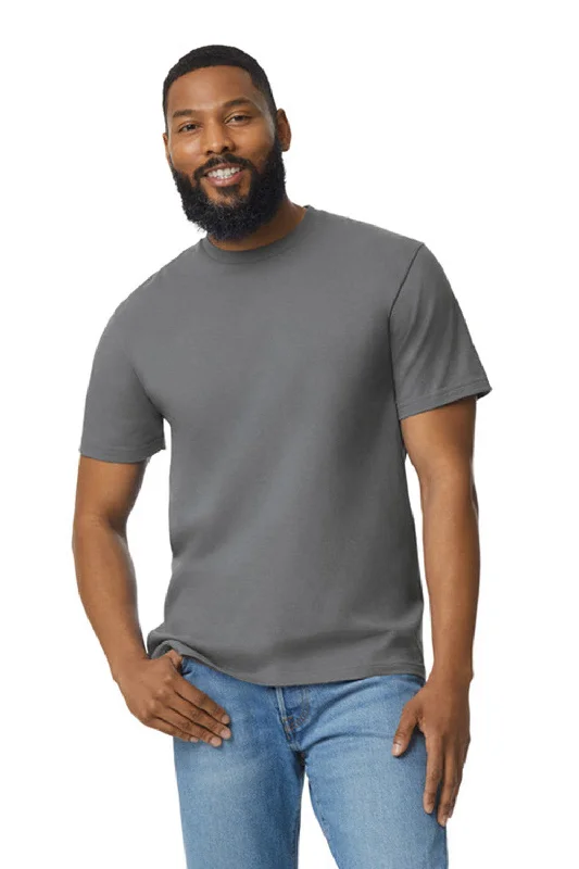 Gildan Mens Softstyle Short Sleeve Crewneck T-Shirt - Heather Graphite Grey