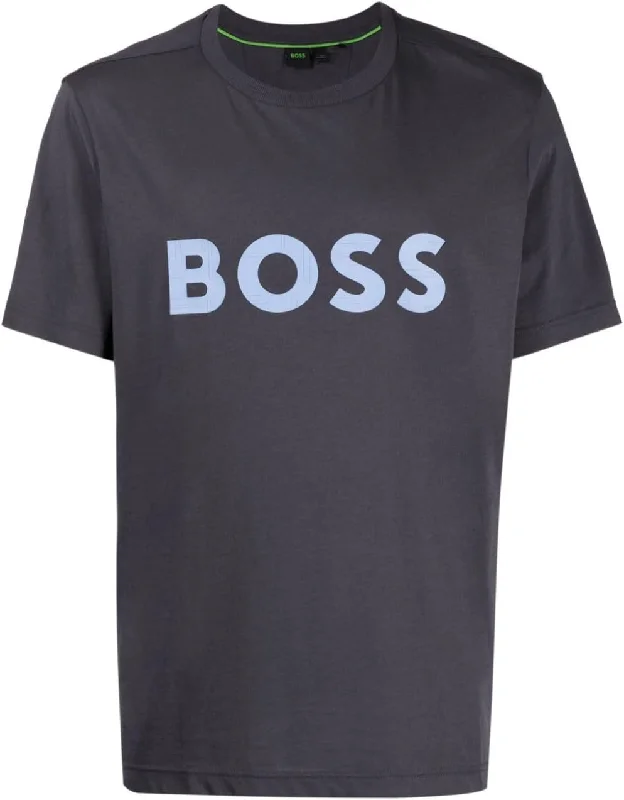 Hugo Boss Men Tee 1 Regular Fit Short Sleeve Cotton T-Shirt 027-Dark Grey