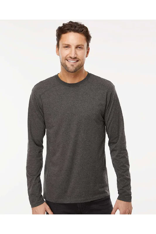 Kastlfel Mens Recycled Soft Long Sleeve Crewneck T-Shirt - Carbon Grey