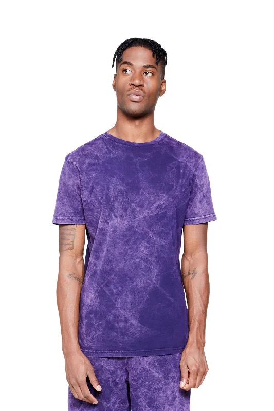 Lane Seven Mens Vintage Short Sleeve Crewneck T-Shirt - Cloud Purple