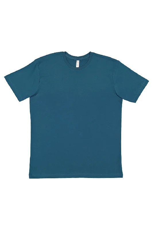 LAT Mens Fine Jersey Short Sleeve Crewneck T-Shirt - Oceanside Blue