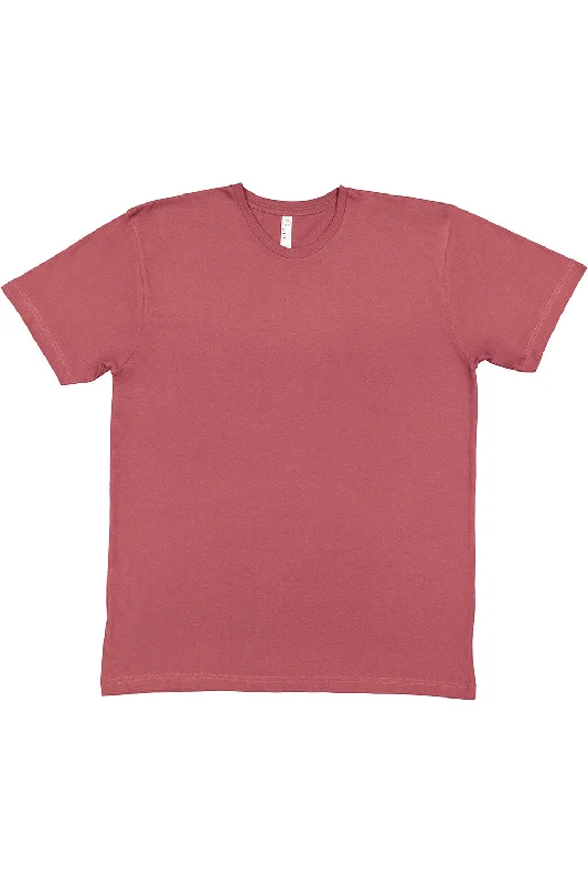 LAT Mens Fine Jersey Short Sleeve Crewneck T-Shirt - Rouge