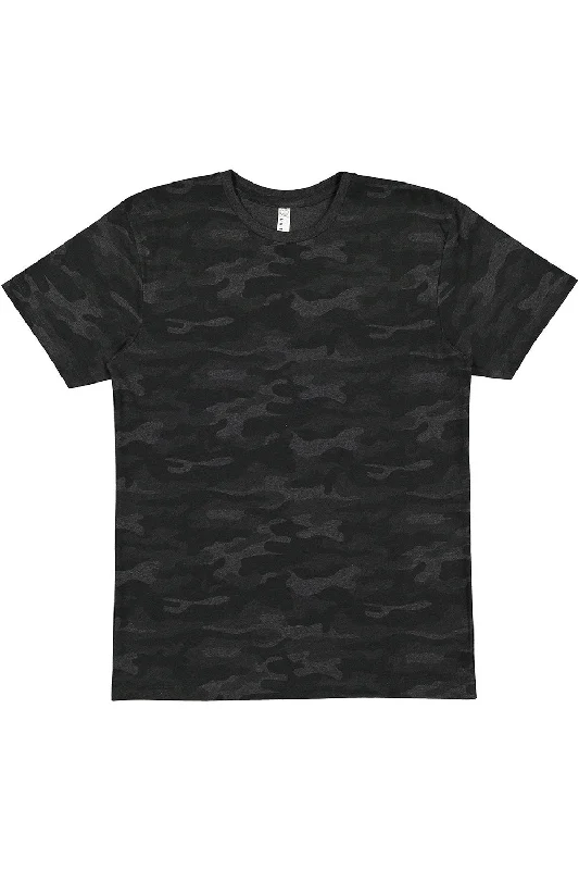 LAT Mens Fine Jersey Short Sleeve Crewneck T-Shirt - Storm Camo