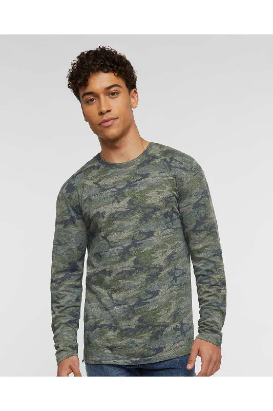 LAT Mens Fine Jersey Long Sleeve Crewneck T-Shirt - Vintage Camo