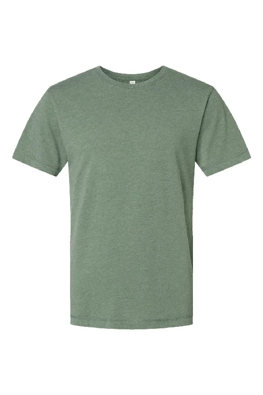 LAT Mens Vintage Wash Short Sleeve Crewneck T-Shirt - Basil Green