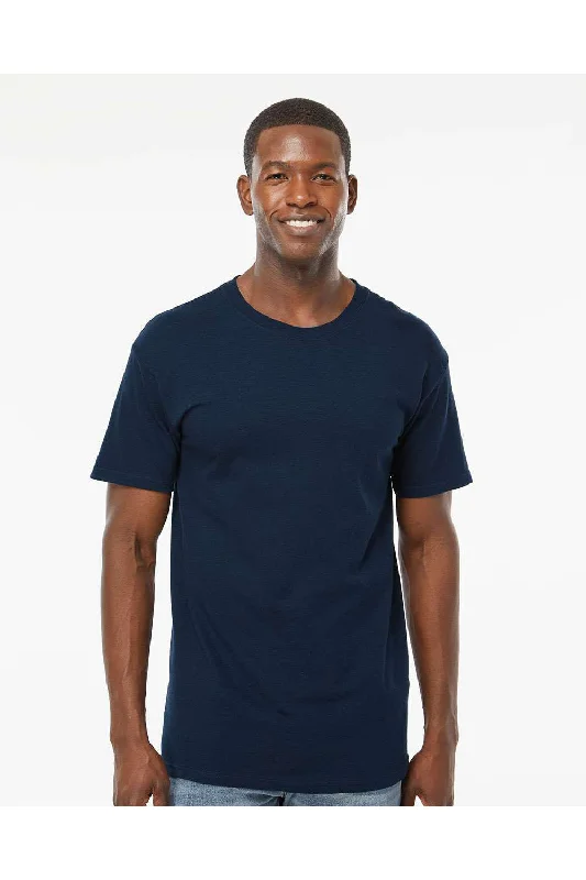 M&O Mens Gold Soft Touch Short Sleeve Crewneck T-Shirt - Deep Navy Blue