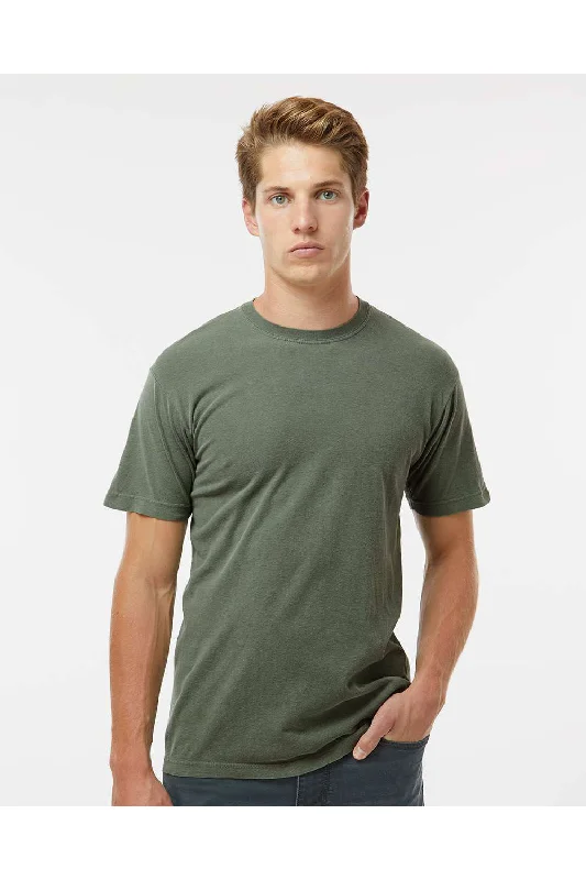 M&O Mens Vintage Garment Dyed Short Sleeve Crewneck T-Shirt - Monterey Sage Green