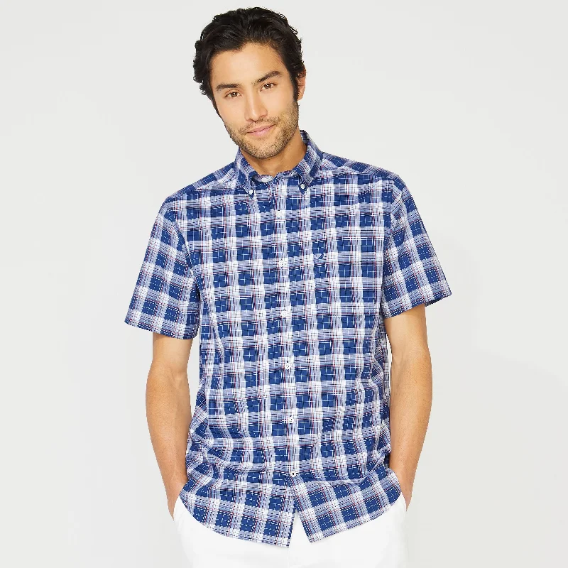 Nautica Mens Big & Tall Plaid Short Sleeve Shirt