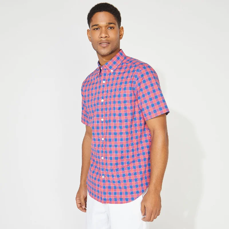 Nautica Mens Big & Tall Plaid Short Sleeve Shirt