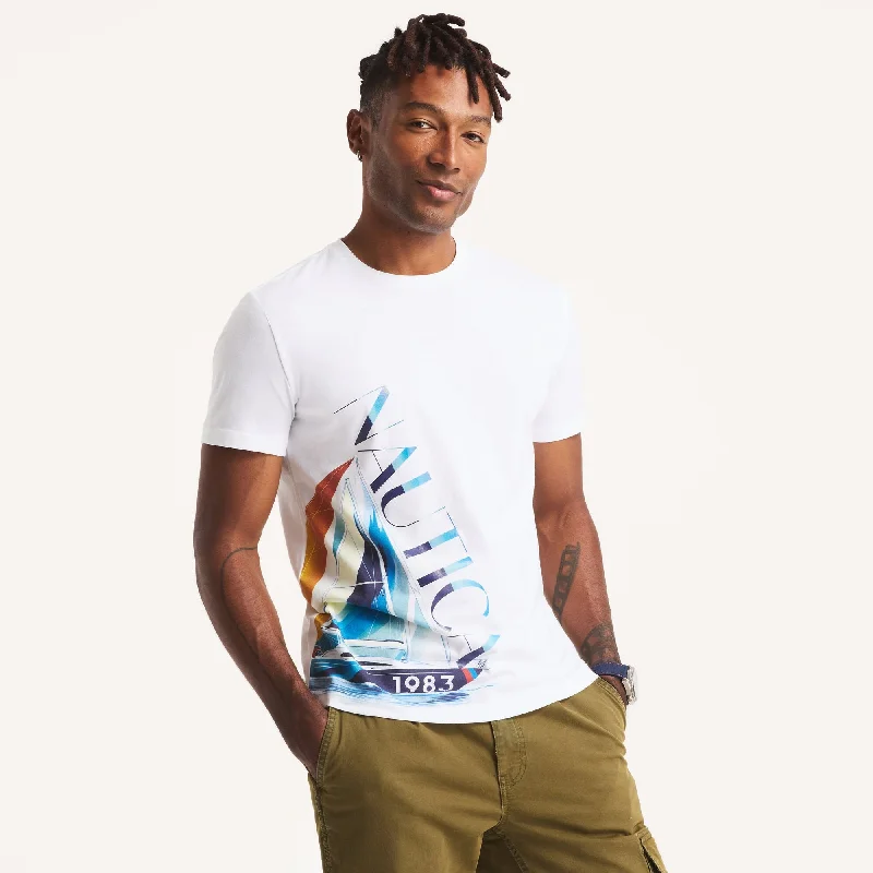 Nautica Mens Foil Sailing 1983 Graphic T-Shirt