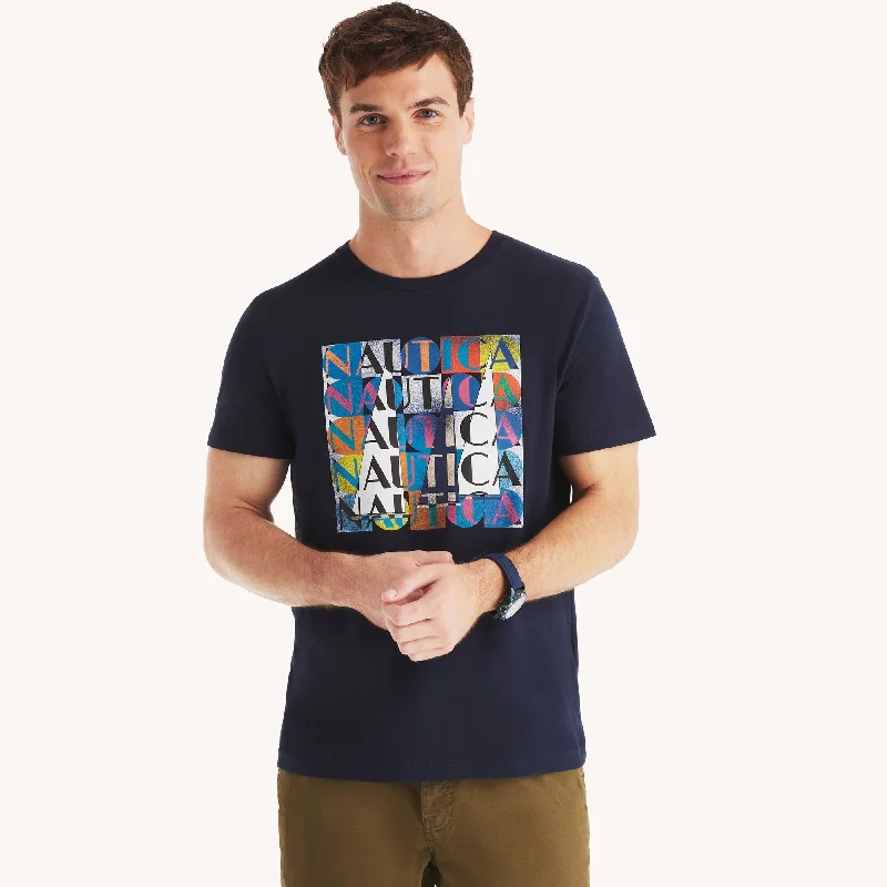 Nautica Mens Logo Graphic T-Shirt