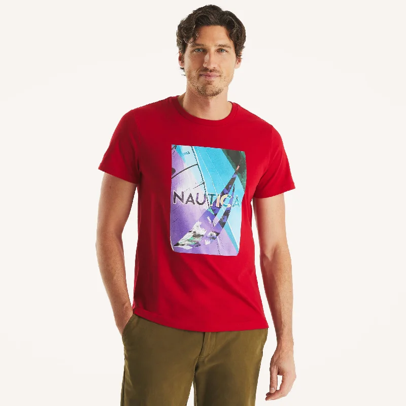 Nautica Mens Modern Sailing Graphic T-Shirt