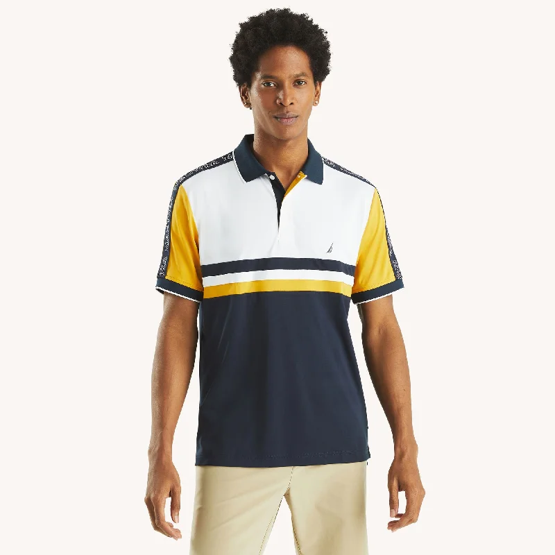 Nautica Mens Navtech Colorblock Classic Fit Polo