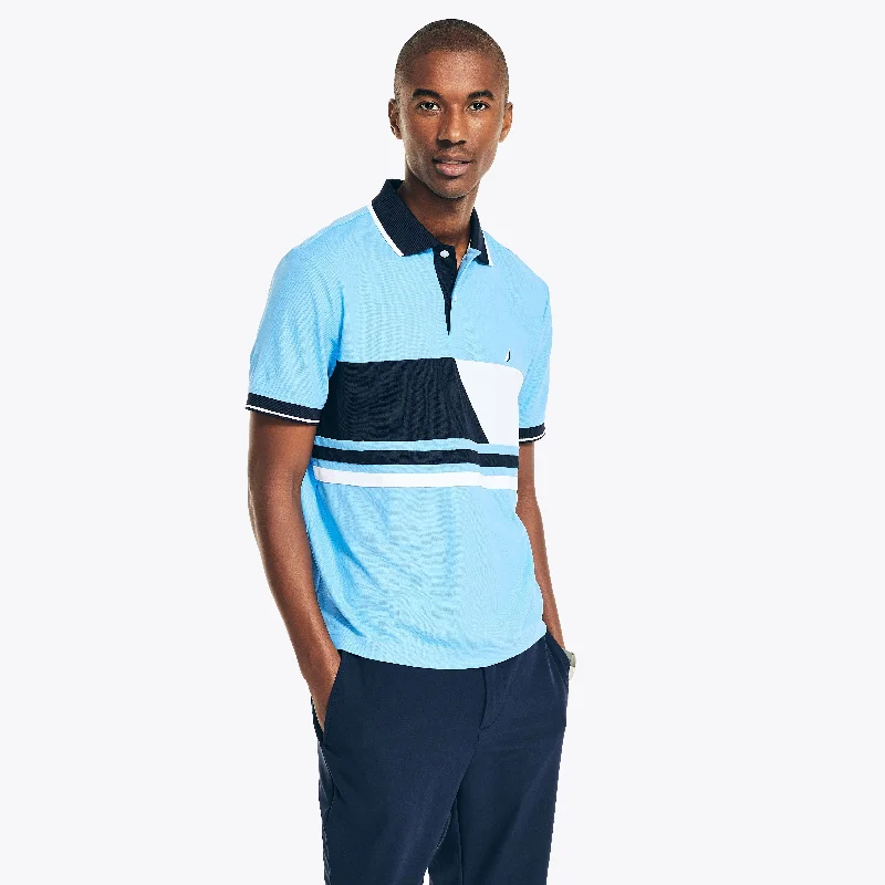 Nautica Mens Navtech Sustainably Crafted Classic Fit Printed Polo