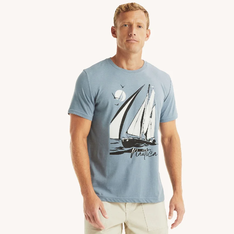 Nautica Mens Sailboat Graphic T-Shirt