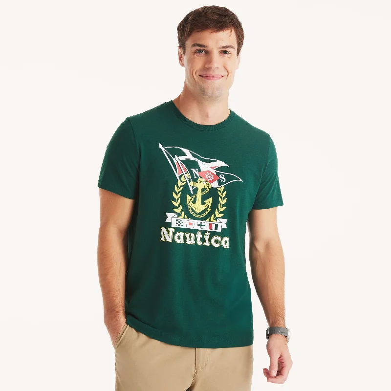 Nautica Mens Sailing Heritage Graphic T-Shirt