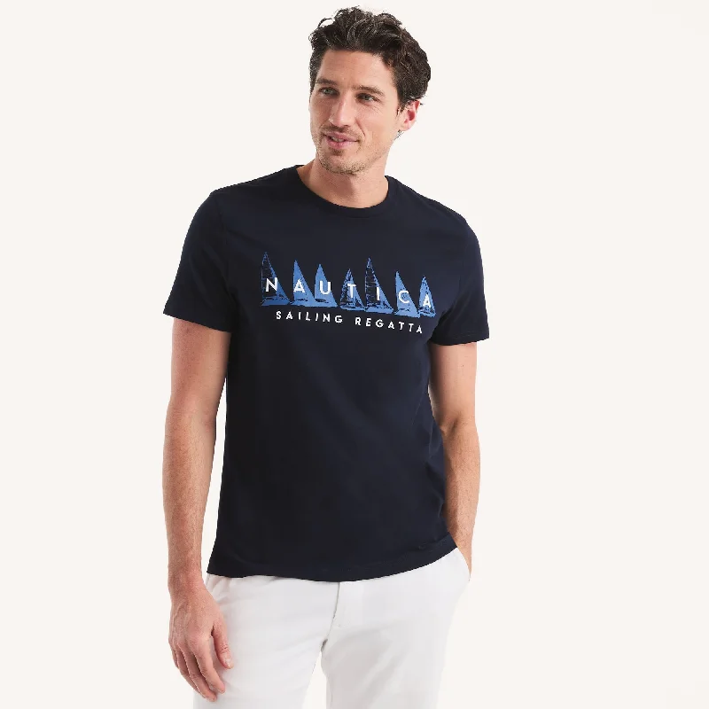 Nautica Mens Sailing Regatta Graphic T-Shirt