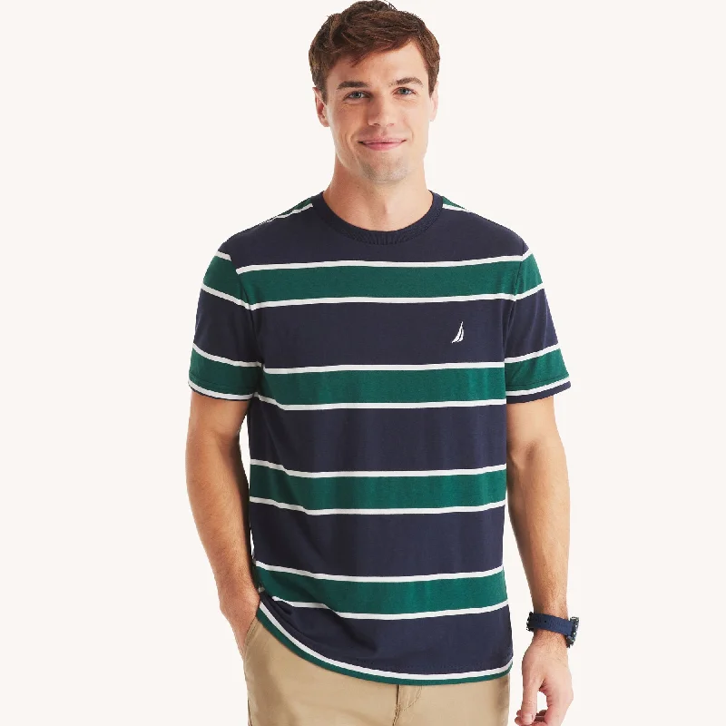 Nautica Mens Striped Crewneck T-Shirt