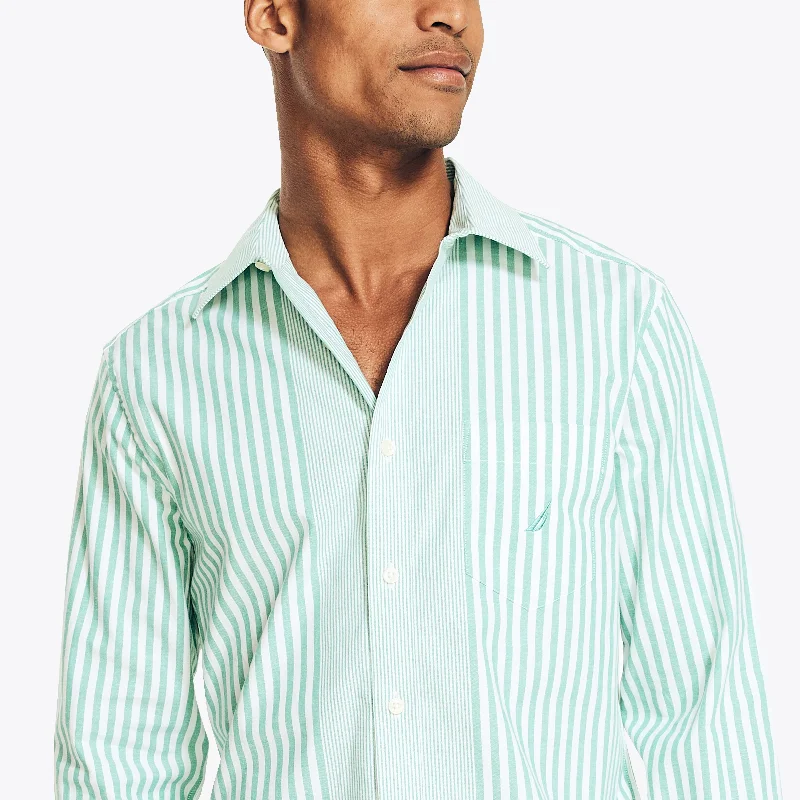 Nautica Mens Striped Oxford Shirt