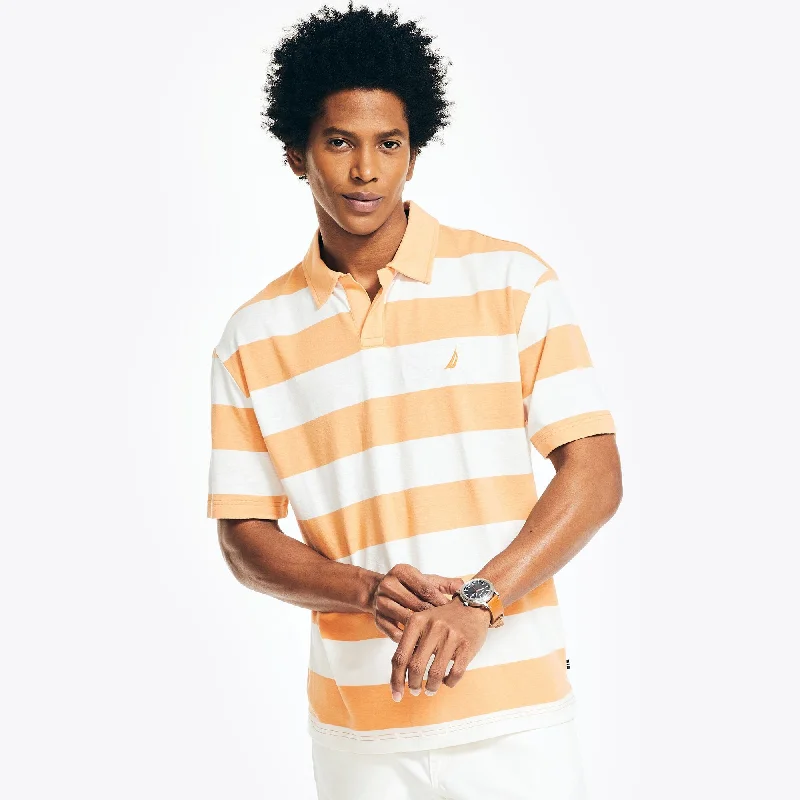 Nautica Mens Sustainably Crafted Classic Fit Striped Polo