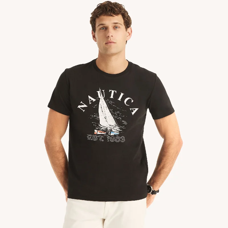 Nautica Mens Sustainably Crafted Heritage Graphic T-Shirt