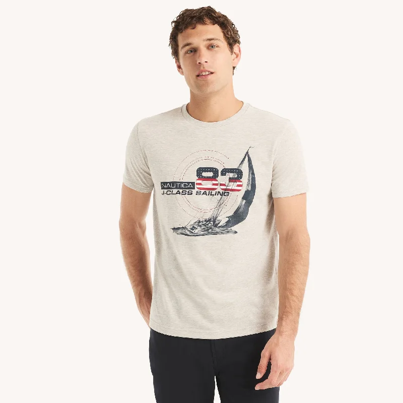 Nautica Mens Sustainably Crafted J-Class Sailing Graphic T-Shirt