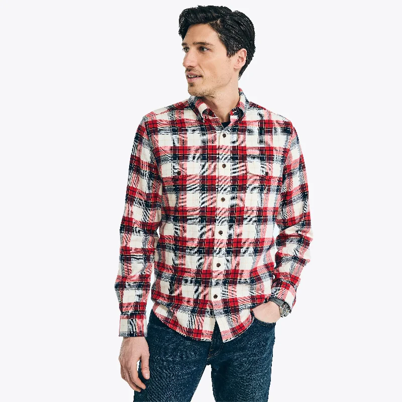 Nautica Mens Sustainably Crafted Plaid Flannel Shirt