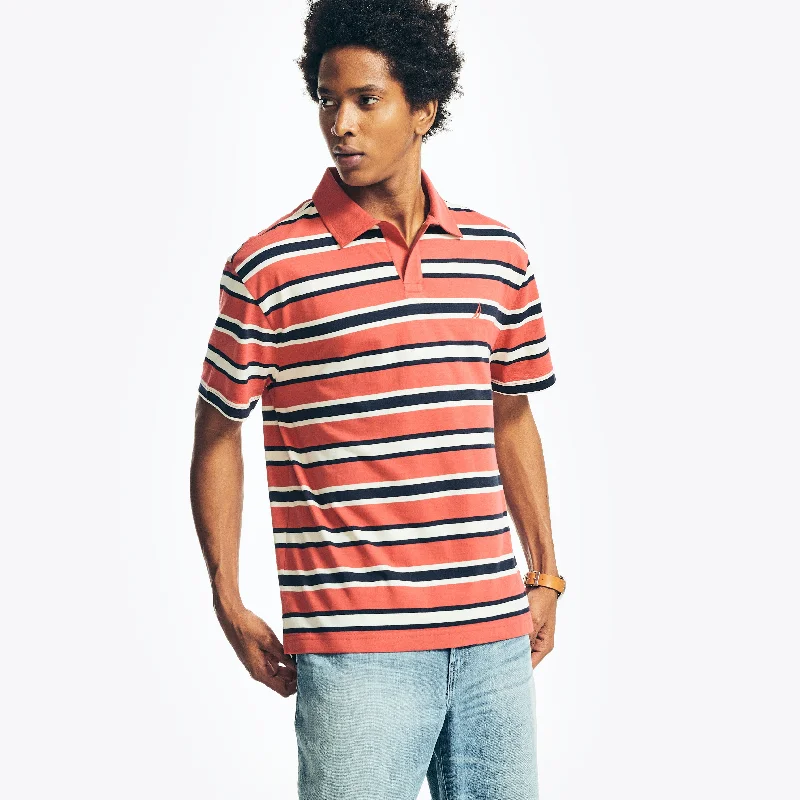 Nautica Mens Sustainably Crafted Relaxed Fit Striped Polo