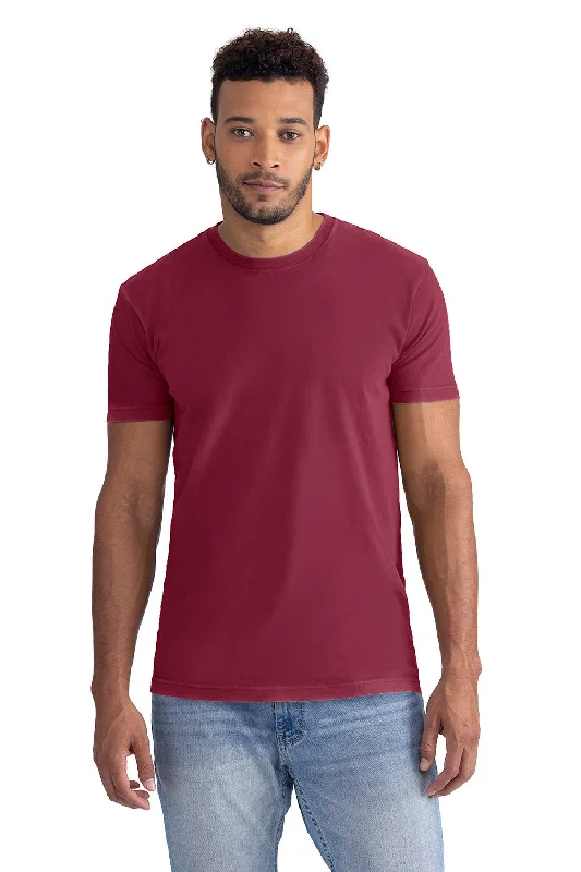 Next Level Mens Soft Wash Short Sleeve Crewneck T-Shirt - Cardinal Red