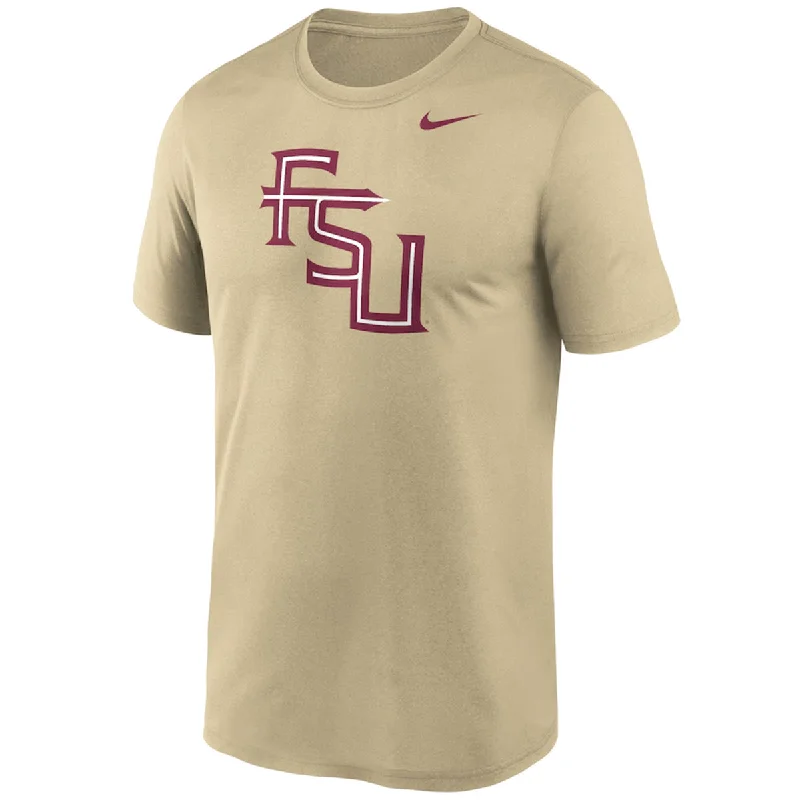 Nike Men's Stacked FSU Dri-fit Short Sleeve Legend T-shirt - Vegas Gold